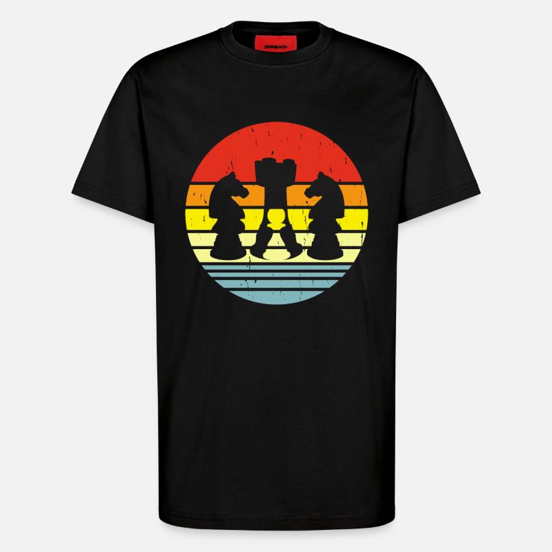 Schach - T-Shirt - made by SPREAD - SOLID BLACK