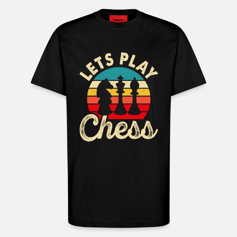 Échecs - T-shirt bio décontracté fabriqué en UE - SOLID BLACK