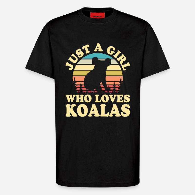 Koala - T-Shirt - made by SPREAD - SOLID BLACK
