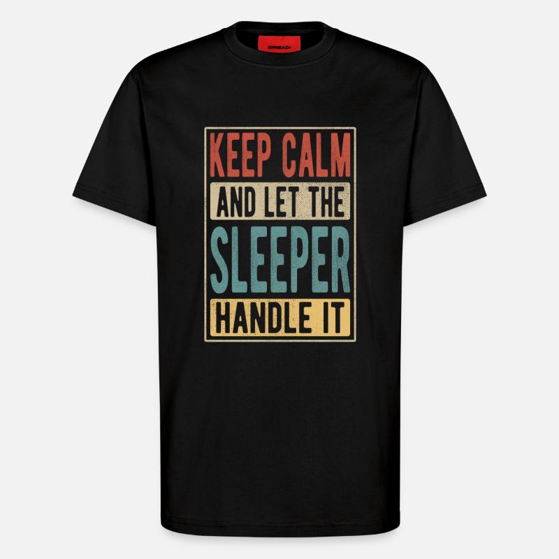 Sleeper Retro Gift - T-Shirt - made by SPREAD - SOLID BLACK