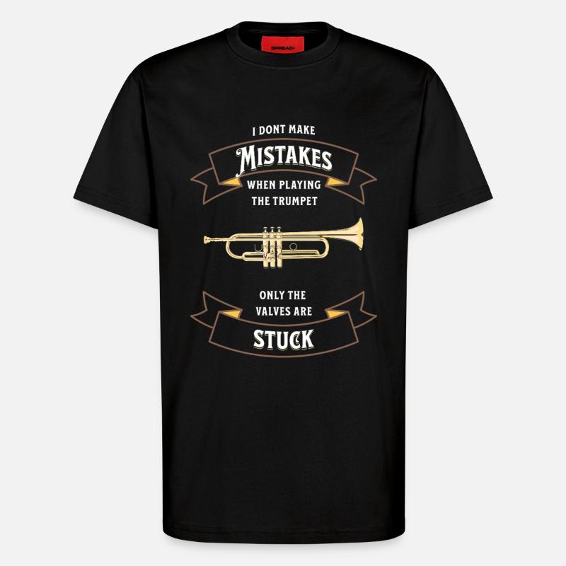 I don`t make mistakes when playing the Trumpet - T-Shirt - made by SPREAD - SOLID BLACK