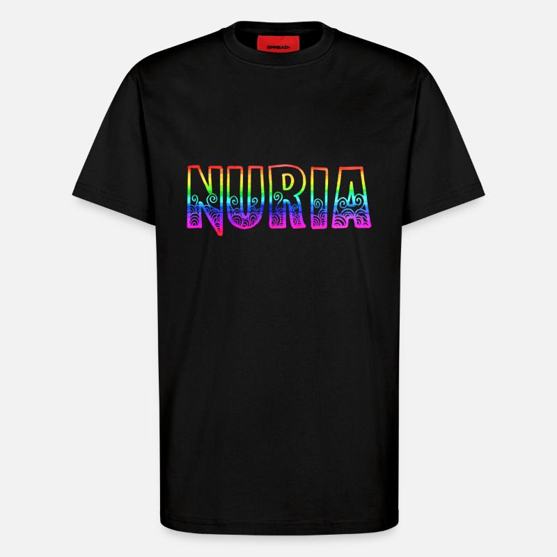 Nuria RS Rainbow - T-Shirt - made by SPREAD - SOLID BLACK