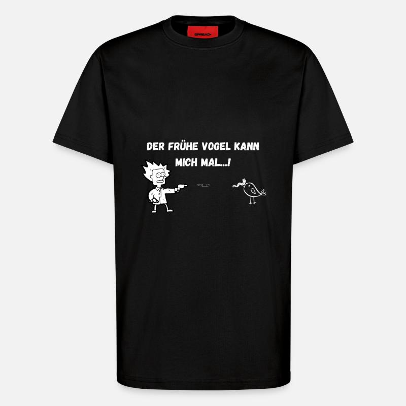 Le lève-tôt peut moi... ! - T-shirt bio décontracté fabriqué en UE - SOLID BLACK