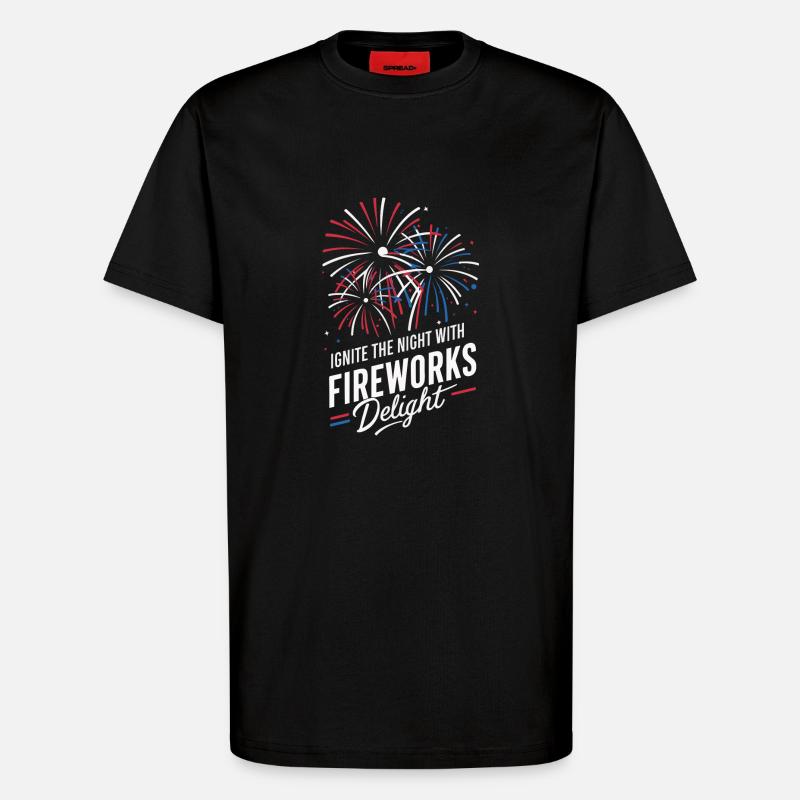 Pyrotechnics Fireworks Pyrotechnics - T-Shirt - made by SPREAD - SOLID BLACK