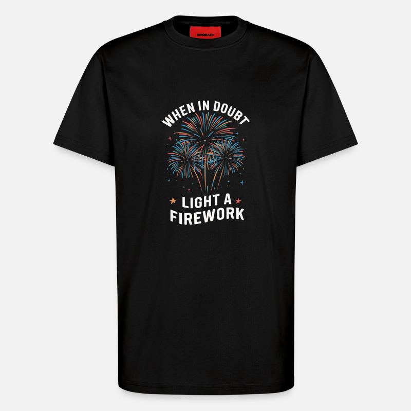 Pyrotechnics Fireworks Pyrotechnics - T-Shirt - made by SPREAD - SOLID BLACK