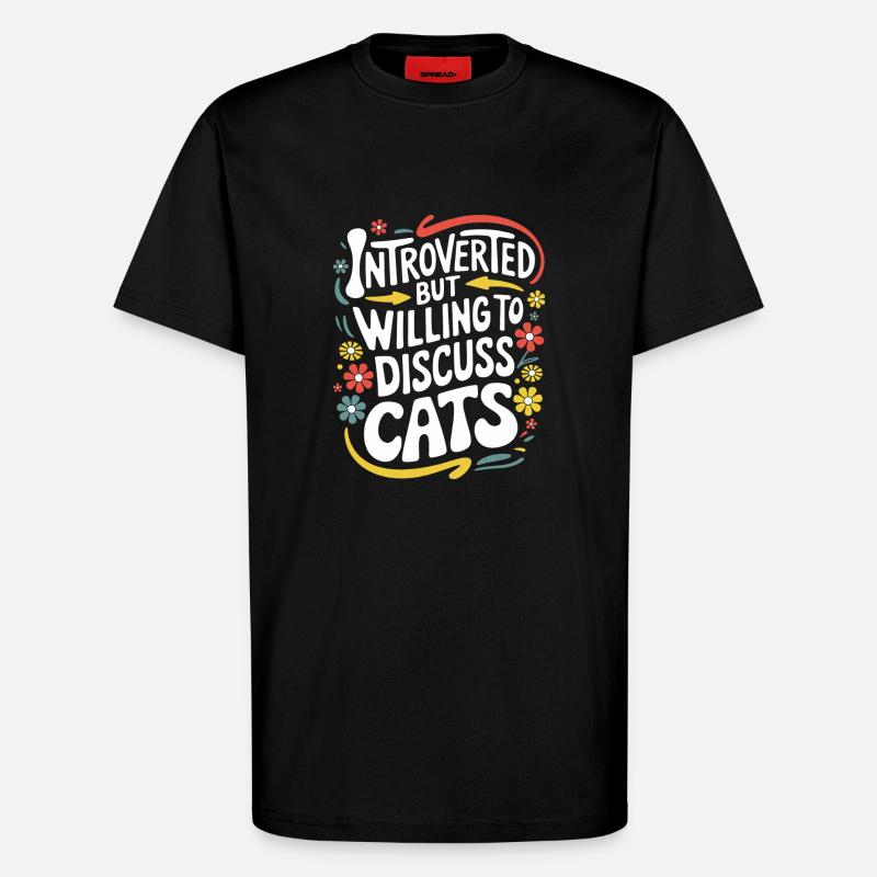 Introvert, antisocial, introvert - T-Shirt - made by SPREAD - SOLID BLACK