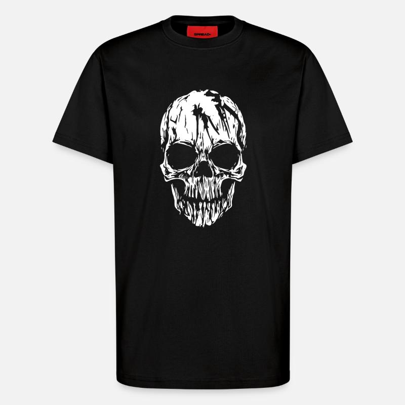 Skull - T-Shirt - made by SPREAD - SOLID BLACK