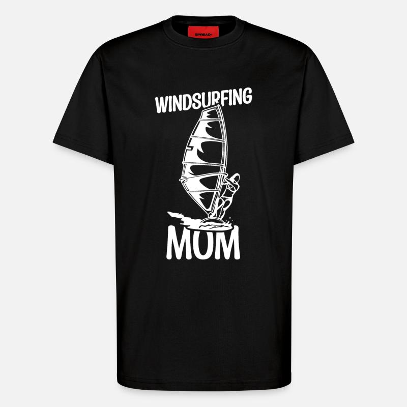 Windsurfer Mutter - T-Shirt - made by SPREAD - SOLID BLACK