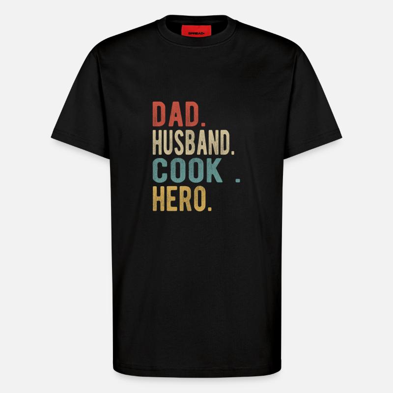 Koch Papa Ehemann Held - T-Shirt - made by SPREAD - SOLID BLACK