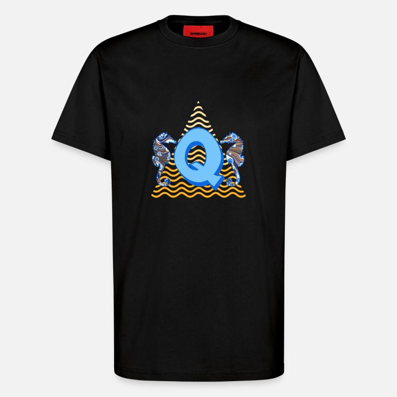 seepferdchen e 262 q - T-Shirt - made by SPREAD - SOLID BLACK