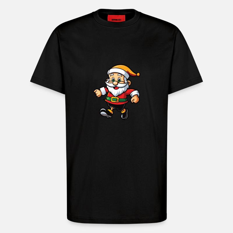 Weihnachtsmann Comic - T-Shirt - made by SPREAD - SOLID BLACK