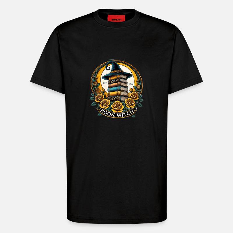 Buch Hexe - T-Shirt - made by SPREAD - SOLID BLACK