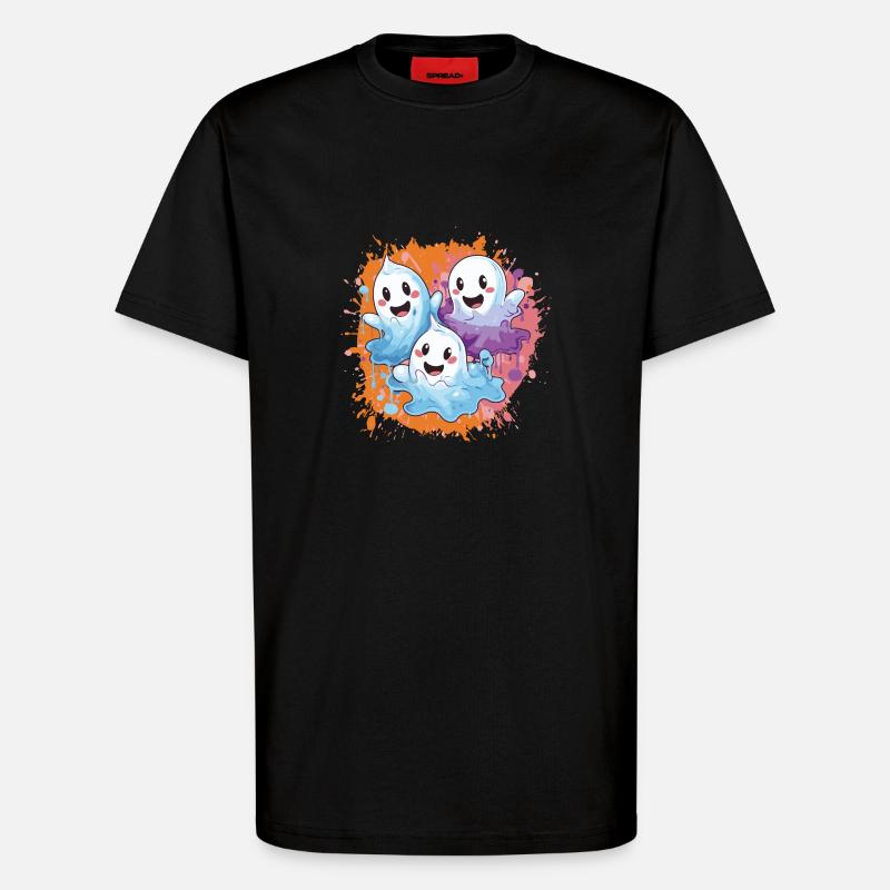 Ghost Team - T-Shirt - made by SPREAD - SOLID BLACK