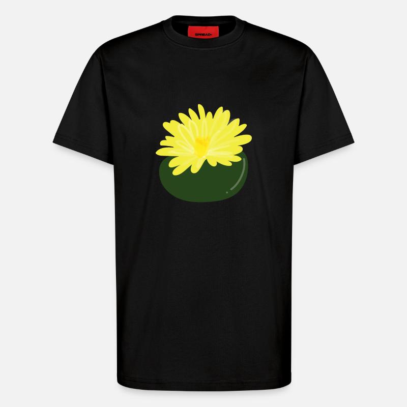 Lithops-Blüte1 - T-Shirt - made by SPREAD - SOLID BLACK