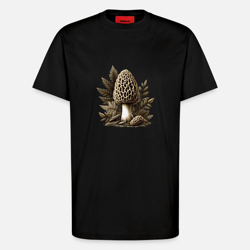 Morchel - T-Shirt - made by SPREAD - SOLID BLACK
