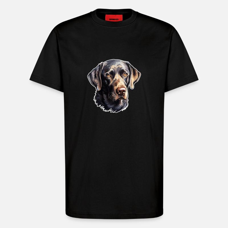 Labrador Retriever cute - T-Shirt - made by SPREAD - SOLID BLACK