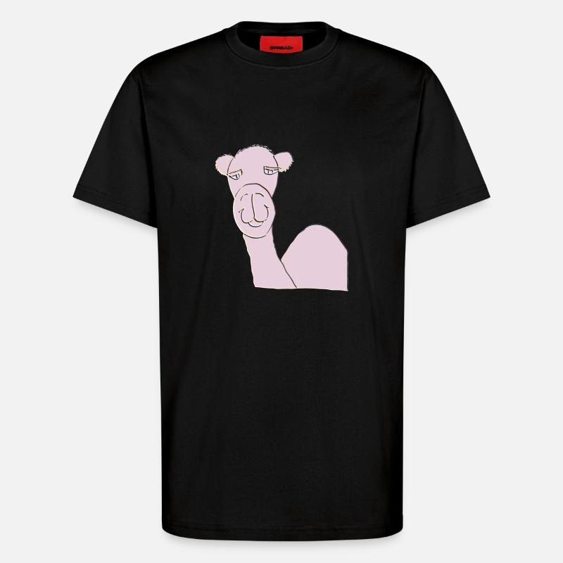 kamel rosa - T-Shirt - made by SPREAD - SOLID BLACK