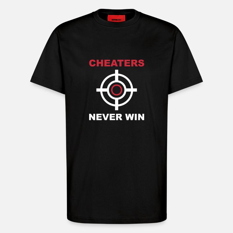 Cheaters Never Win - T-Shirt - made by SPREAD - SOLID BLACK