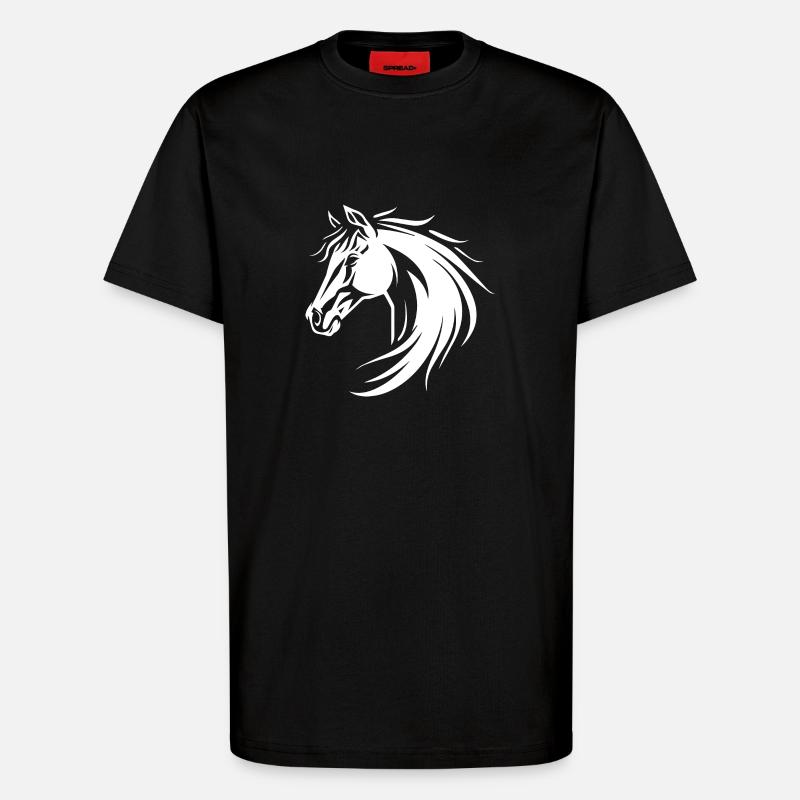 Pferd - T-Shirt - made by SPREAD - SOLID BLACK