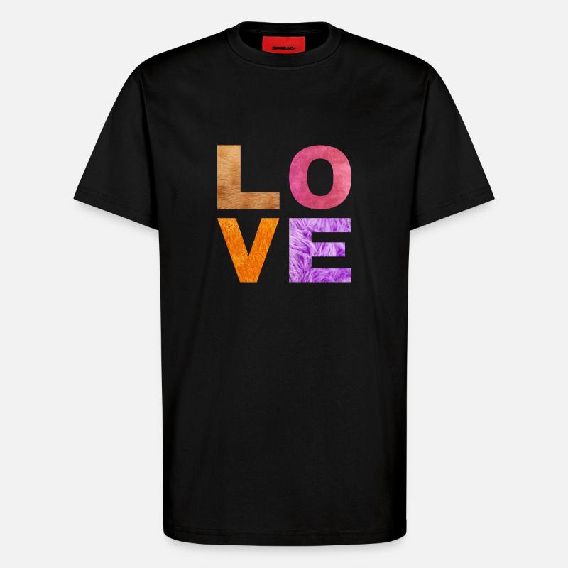 L O V E - T-Shirt - made by SPREAD - SOLID BLACK