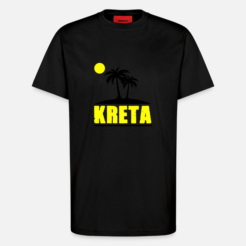 kreta - T-Shirt - made by SPREAD - SOLID BLACK