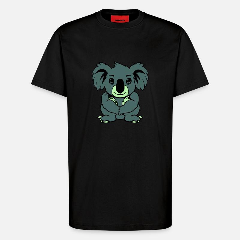 koalabär comic tier - T-Shirt - made by SPREAD - SOLID BLACK