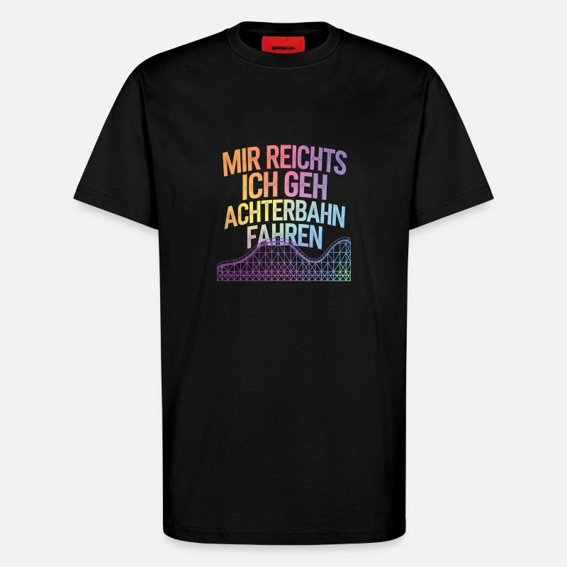 Achterbahn Freizeitpark Roller Coaster - T-Shirt - made by SPREAD - SOLID BLACK