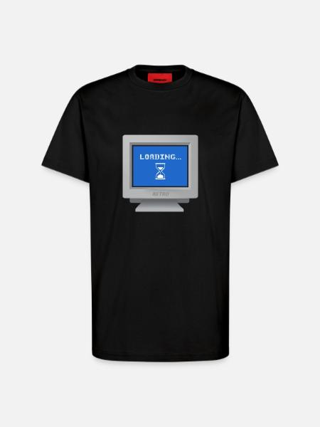 CRT design - Loading Wallpaper - T-Shirt - made by SPREAD - SOLID BLACK