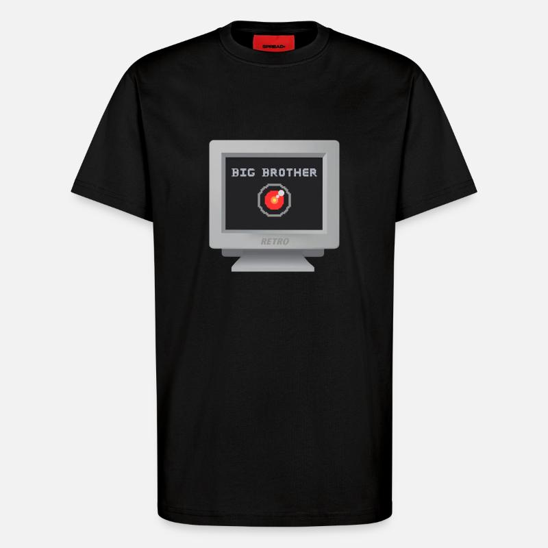 CRT design - Big Brother - T-Shirt - made by SPREAD - SOLID BLACK