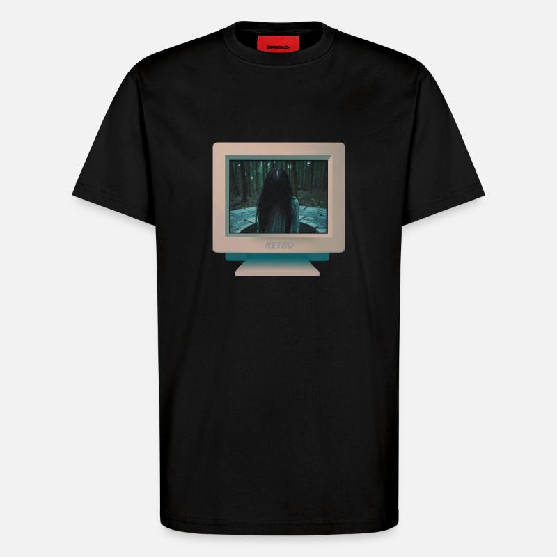 CRT design - Ghost girl 2 - T-Shirt - made by SPREAD - SOLID BLACK