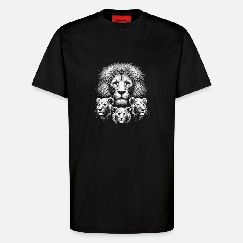 Löwe - T-Shirt - made by SPREAD - SOLID BLACK