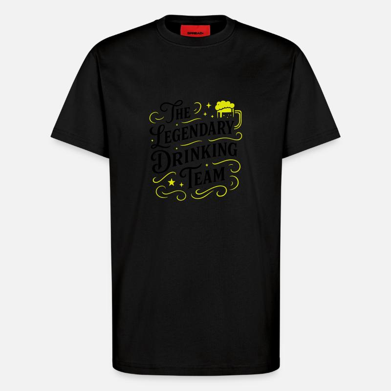 Drinking Team Spruch - T-Shirt - made by SPREAD - SOLID BLACK