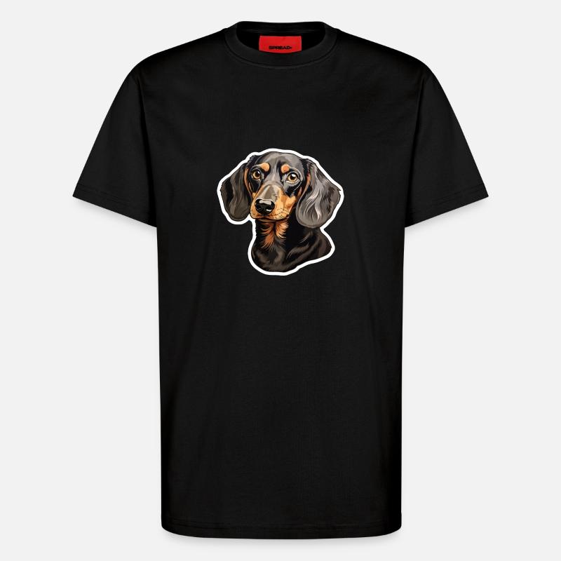 Dackel oder Dachshund - T-Shirt - made by SPREAD - SOLID BLACK