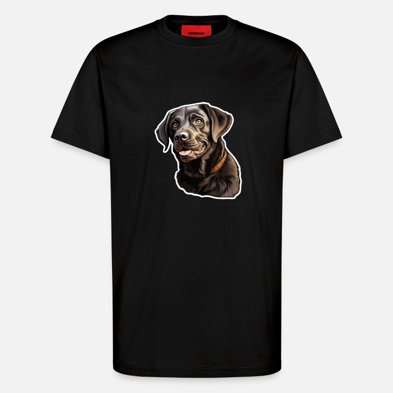Labrador Retriever mignon - T-shirt bio décontracté fabriqué en UE - SOLID BLACK