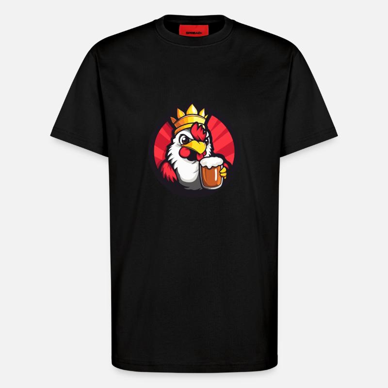 Hahn Bier Comic - T-Shirt - made by SPREAD - SOLID BLACK