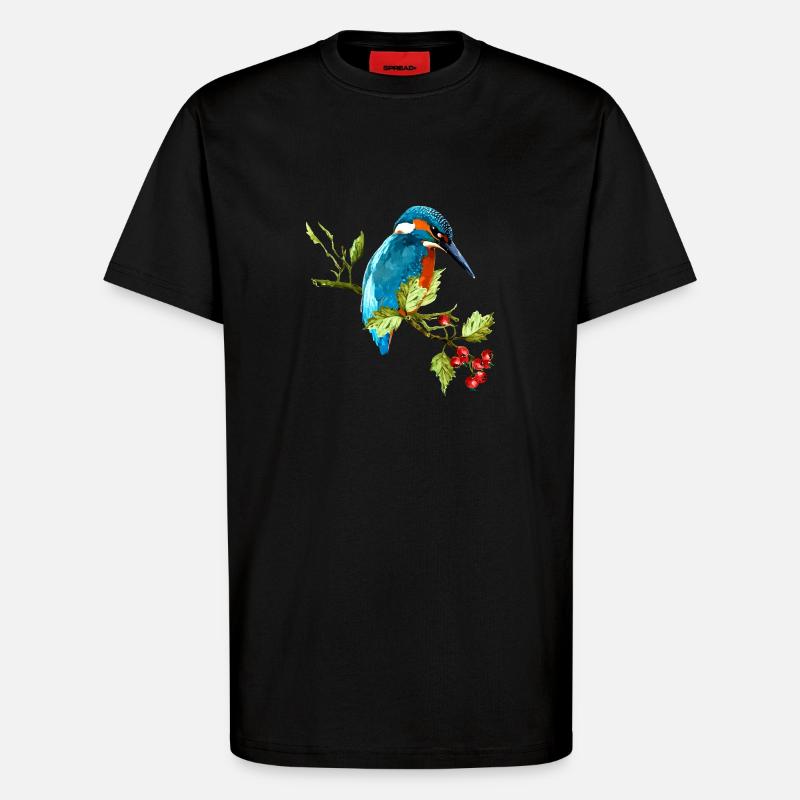 Bunter Vogel - T-Shirt - made by SPREAD - SOLID BLACK