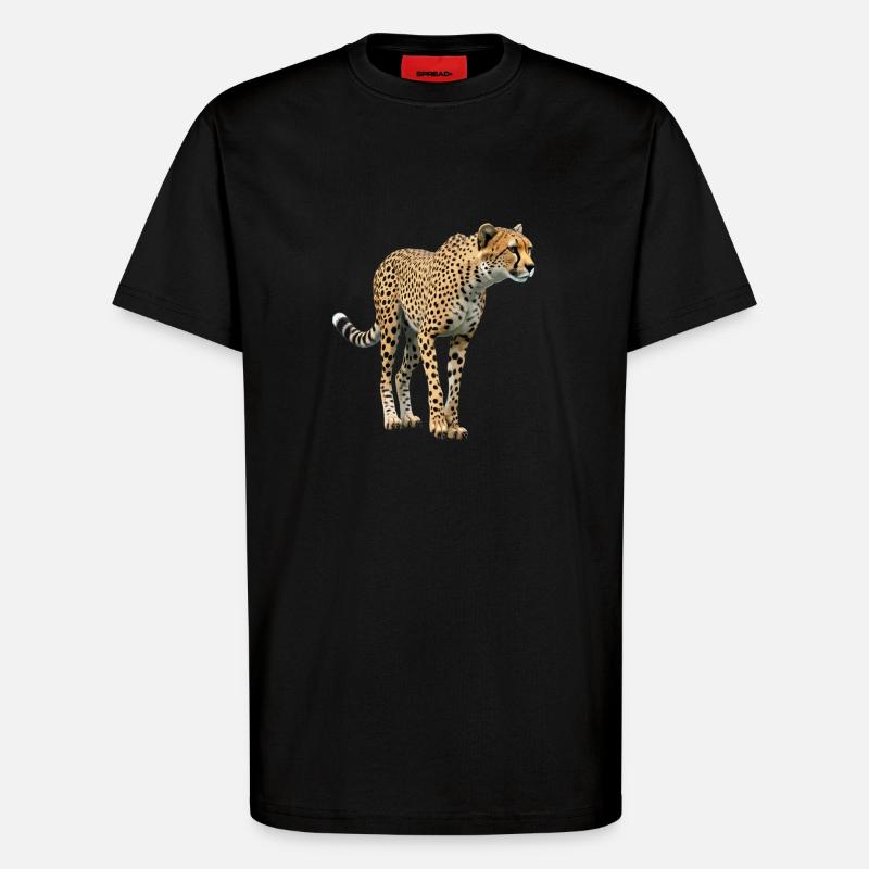 Gepard echt - T-Shirt - made by SPREAD - SOLID BLACK