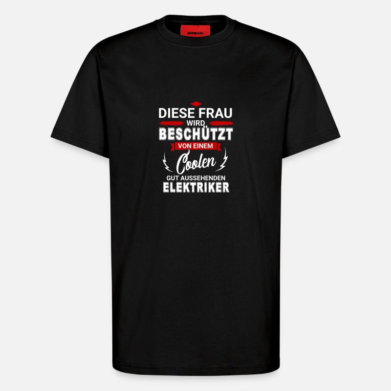 ELEKTRIKER - T-Shirt - made by SPREAD - SOLID BLACK