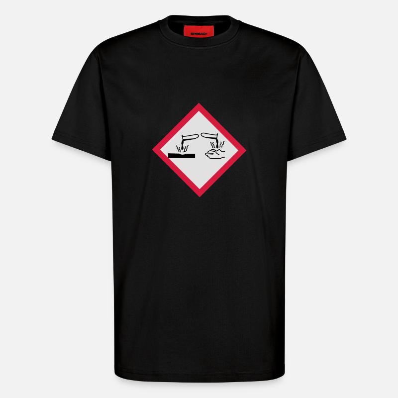 Gefahrstoffe ätzend - T-Shirt - made by SPREAD - SOLID BLACK
