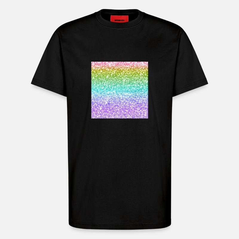 Regenbogen Funkeln - T-Shirt - made by SPREAD - SOLID BLACK