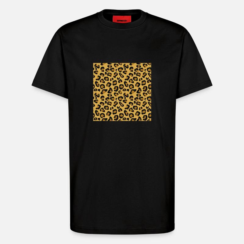 Leopard Muster - T-Shirt - made by SPREAD - SOLID BLACK