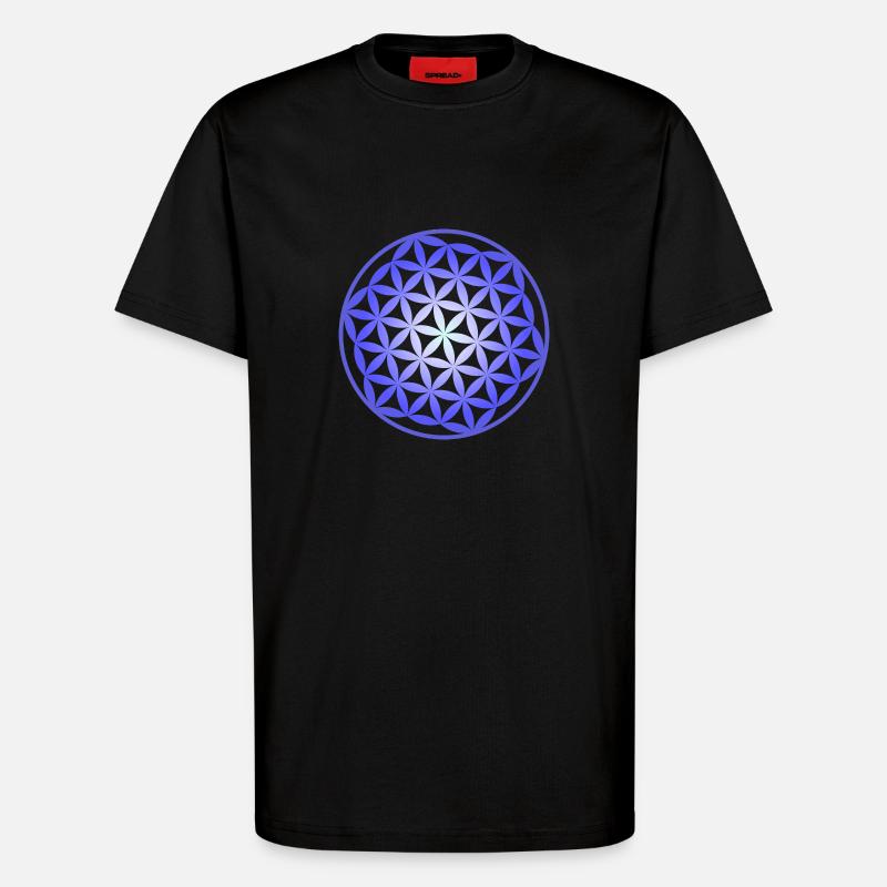 Blume des Lebens - T-Shirt - made by SPREAD - SOLID BLACK