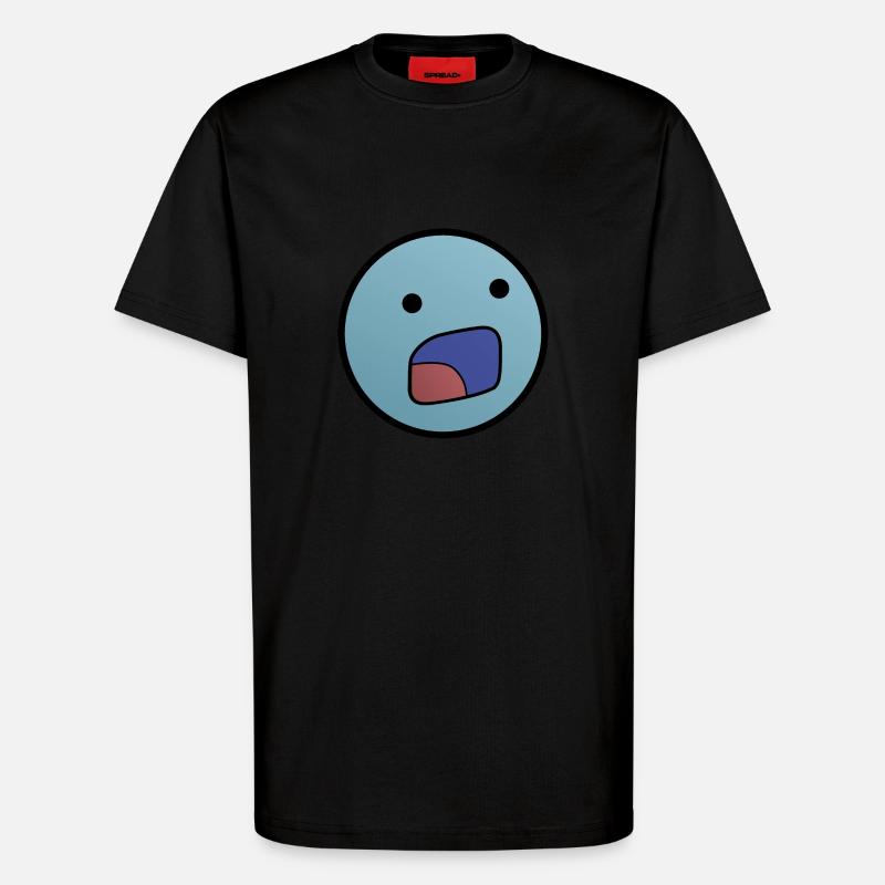 "D:" - Doppelpunkt D (Twitch Emote) - T-Shirt - made by SPREAD - SOLID BLACK