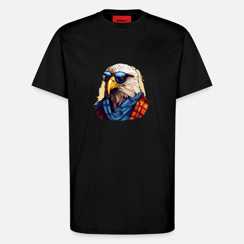 Streetwear Bald Eagle | Eagle lovers - T-Shirt - made by SPREAD - SOLID BLACK