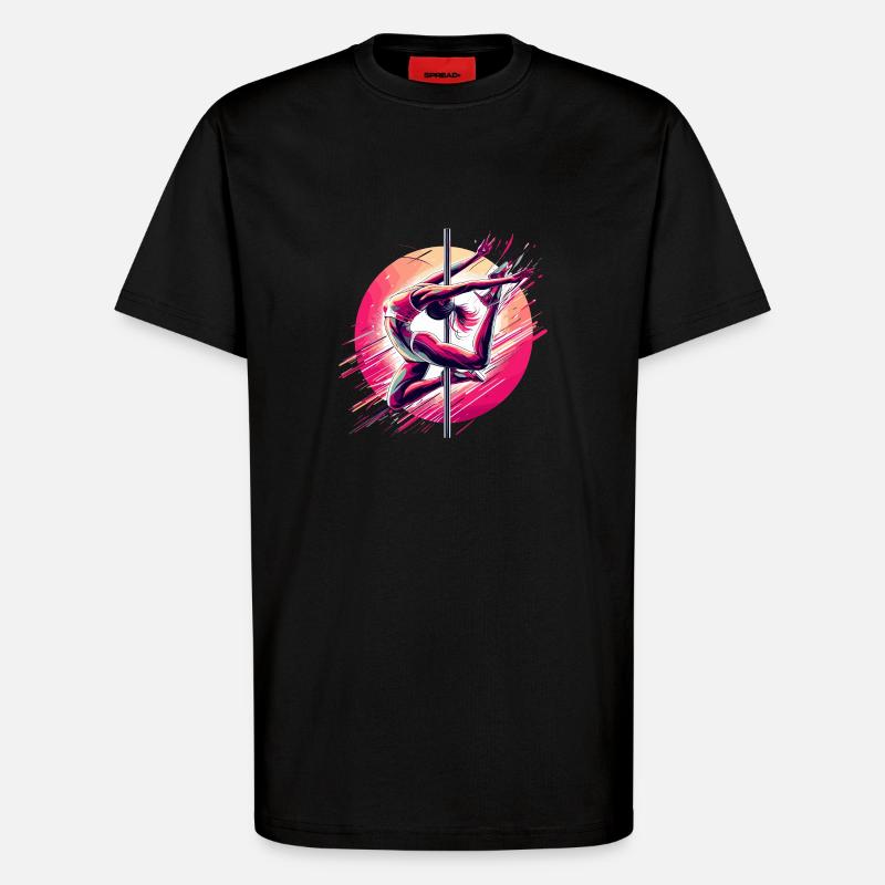Pole Dance Dynamics Pink Gift - T-Shirt - made by SPREAD - SOLID BLACK