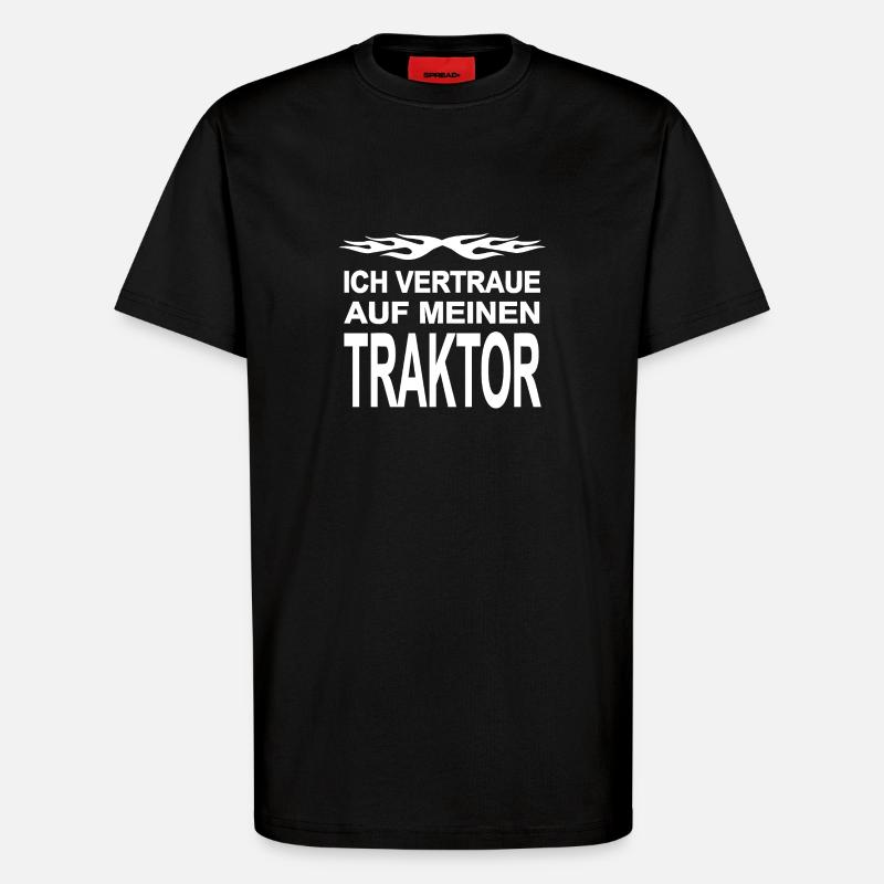 Traktor - T-Shirt - made by SPREAD - SOLID BLACK
