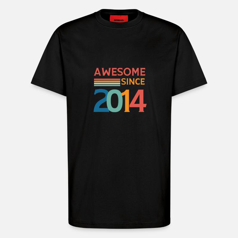 Awesome since 2014 - T-Shirt - made by SPREAD - SOLID BLACK