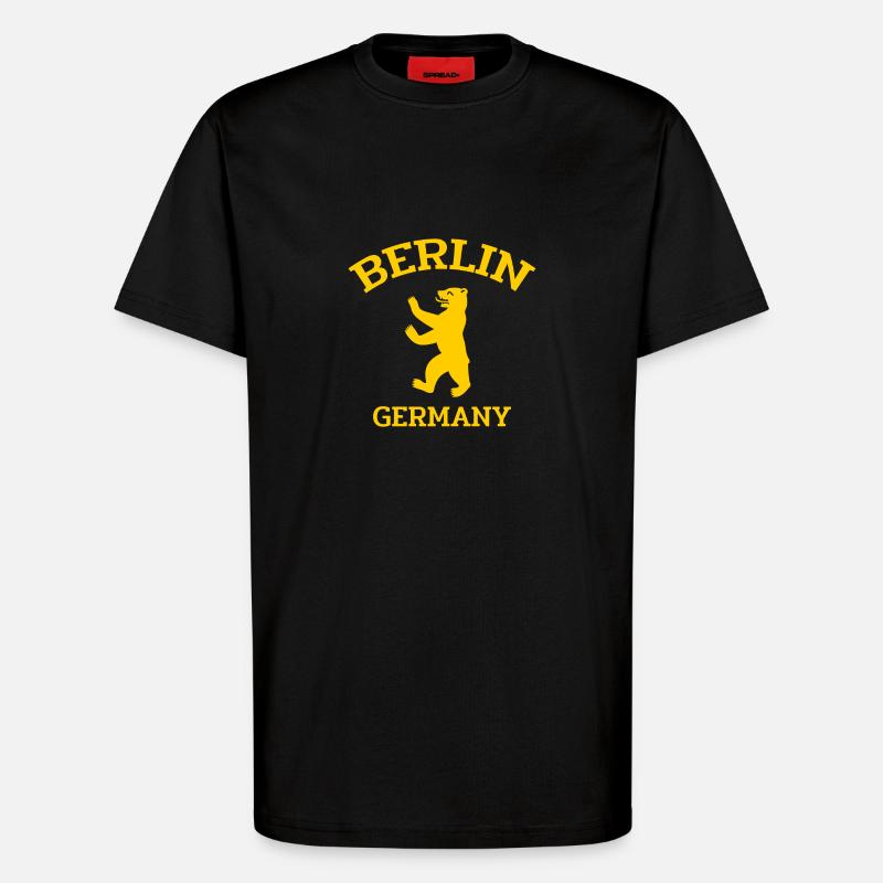 Berlin - Germany - Berlin Bear - T-Shirt - made by SPREAD - SOLID BLACK