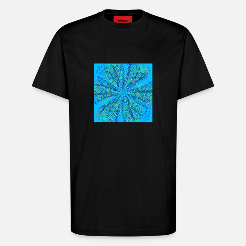 Hellblaues Windrad - T-Shirt - made by SPREAD - SOLID BLACK