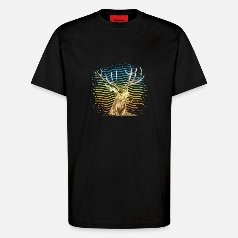 Hirsch - T-Shirt - made by SPREAD - SOLID BLACK